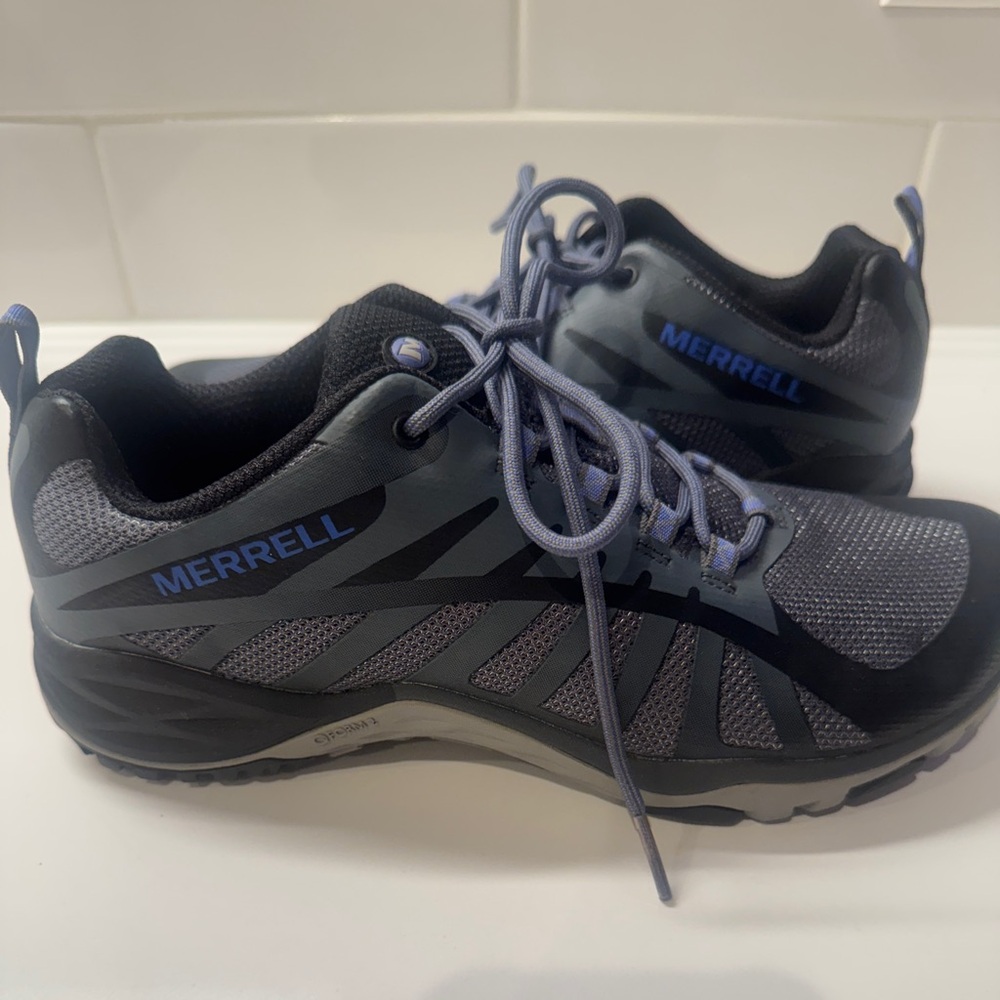 Merrell Women's Black and Gray Hiking Athletic Shoes